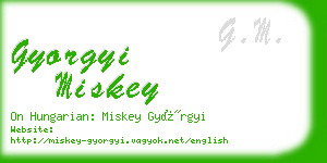 gyorgyi miskey business card